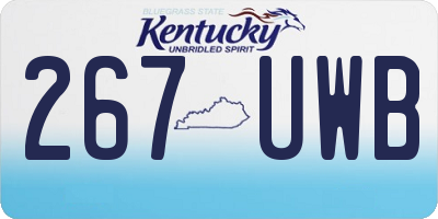 KY license plate 267UWB