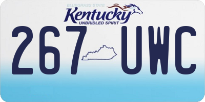 KY license plate 267UWC