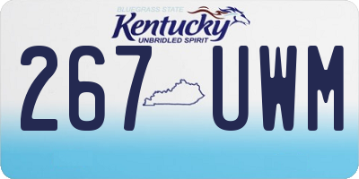 KY license plate 267UWM