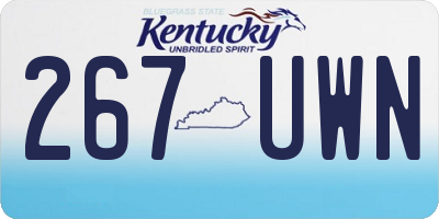KY license plate 267UWN
