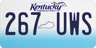 KY license plate 267UWS
