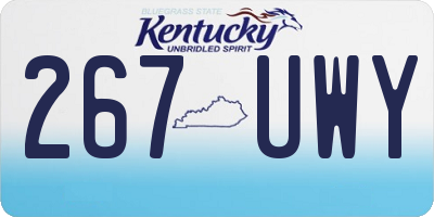 KY license plate 267UWY