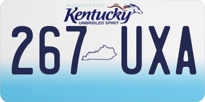 KY license plate 267UXA