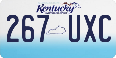 KY license plate 267UXC