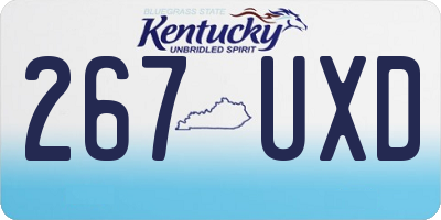 KY license plate 267UXD