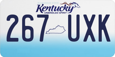 KY license plate 267UXK