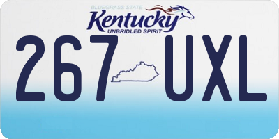 KY license plate 267UXL
