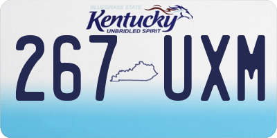 KY license plate 267UXM