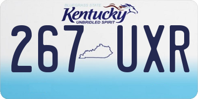 KY license plate 267UXR
