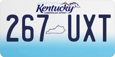 KY license plate 267UXT