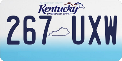 KY license plate 267UXW