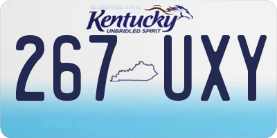 KY license plate 267UXY