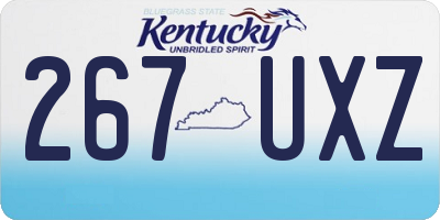 KY license plate 267UXZ