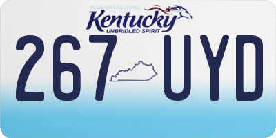 KY license plate 267UYD