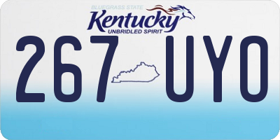 KY license plate 267UYO