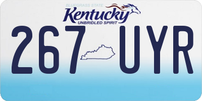 KY license plate 267UYR