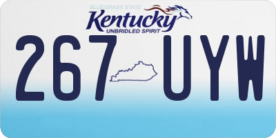 KY license plate 267UYW