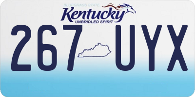 KY license plate 267UYX