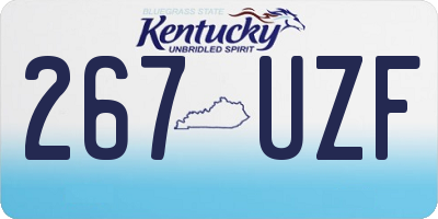 KY license plate 267UZF
