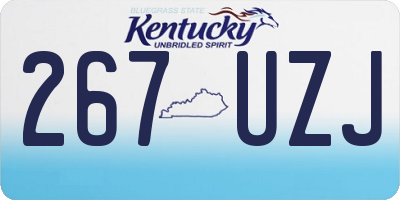 KY license plate 267UZJ