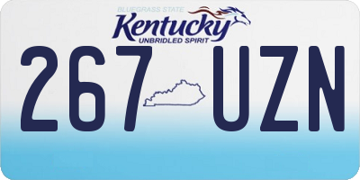 KY license plate 267UZN