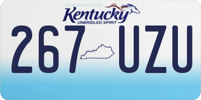 KY license plate 267UZU