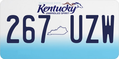 KY license plate 267UZW