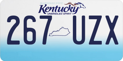 KY license plate 267UZX