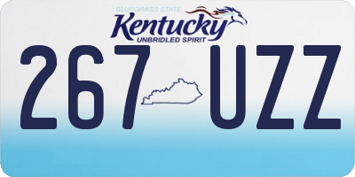 KY license plate 267UZZ