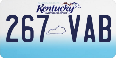 KY license plate 267VAB
