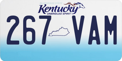 KY license plate 267VAM