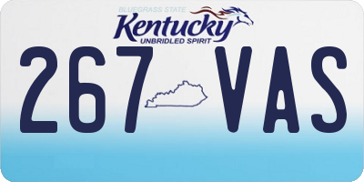 KY license plate 267VAS