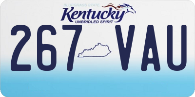 KY license plate 267VAU
