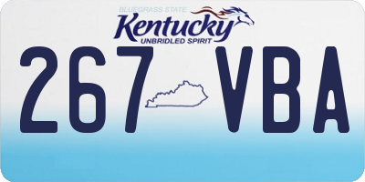 KY license plate 267VBA