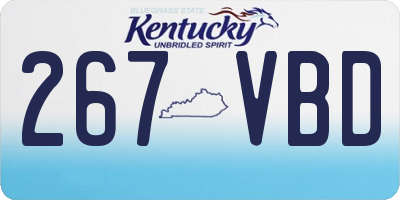 KY license plate 267VBD
