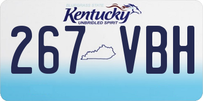 KY license plate 267VBH