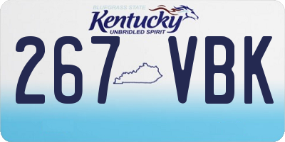 KY license plate 267VBK
