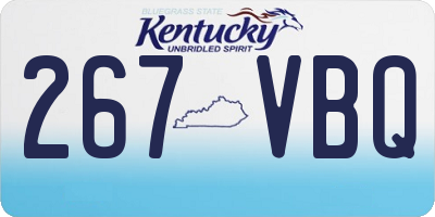 KY license plate 267VBQ