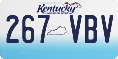 KY license plate 267VBV