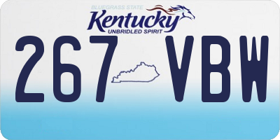 KY license plate 267VBW