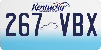 KY license plate 267VBX