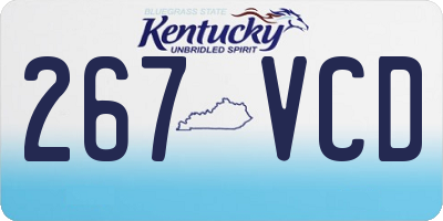 KY license plate 267VCD