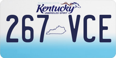 KY license plate 267VCE