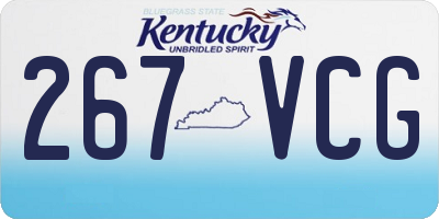 KY license plate 267VCG