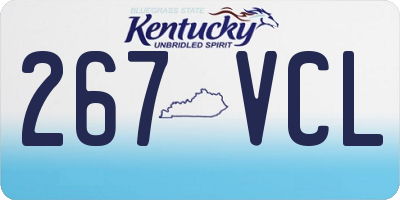 KY license plate 267VCL