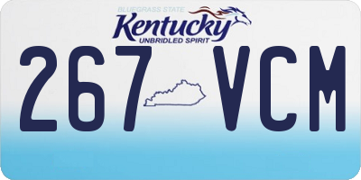 KY license plate 267VCM