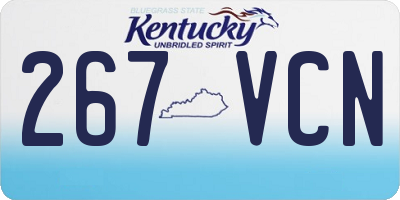 KY license plate 267VCN