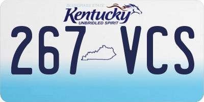 KY license plate 267VCS
