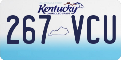 KY license plate 267VCU