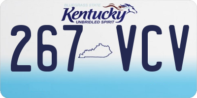 KY license plate 267VCV